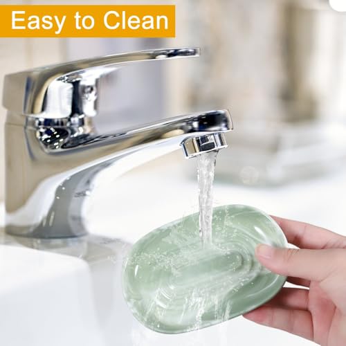 Handcrafted Marble Texture Ceramic Soap Dish - Non-Slip Holder
