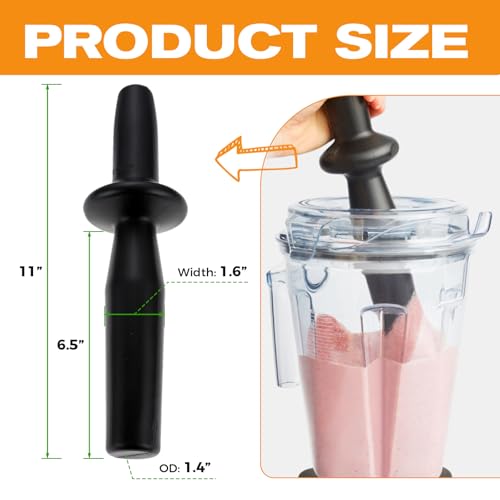 DRELD Low Profile Blender Tamper Tool for 40 & 64-Ounce Containers