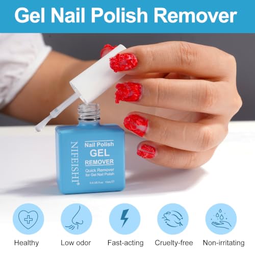 NIFEISHI Gel Nail Polish Remover - Quick & Easy 3-Pack, 15ml
