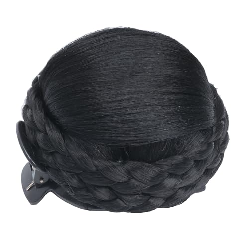 IMISSU Braided Chignon Hair Bun Updo Scrunchie - M4 Black