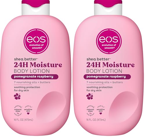 eos Shea Better Body Lotion, Pomegranate Raspberry, 16 fl oz (Pack of 2)