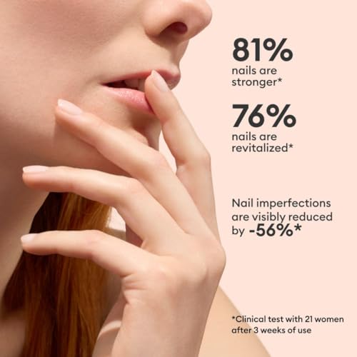 Manucurist Active Smooth 00 Nail Concealer Polish & Care - 2 in 1 Nude Nail Polish : Nail Strengthener and Growth - No Lamp - Ridge Filler for Nails - Natural Ros? Nail Polish