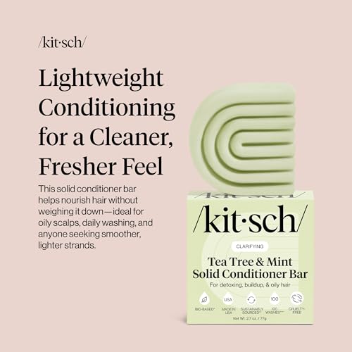 Kitsch Tea Tree & Mint Conditioner Bar - 2.7 oz for Scalp & Oil Control