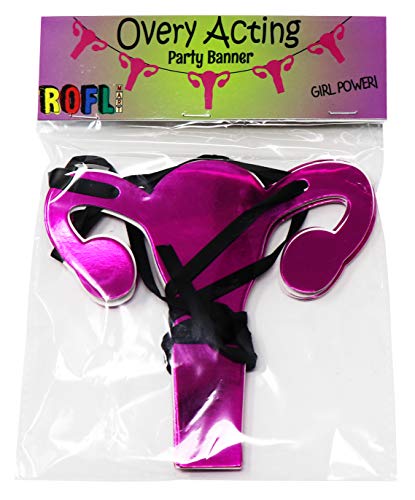 Metallic Pink Uterus Banner for Girl Power Celebrations
