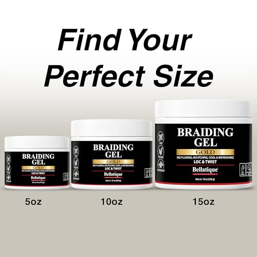 BELLATIQUE Braiding Gel - Maximum Hold for LOCs & Twists, 10 oz