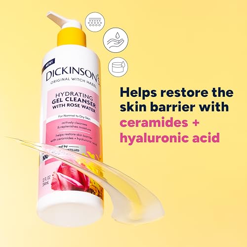 Dickinson's Hydrating Witch Hazel Facial Cleanser with Rose Water - 12 Fl Oz