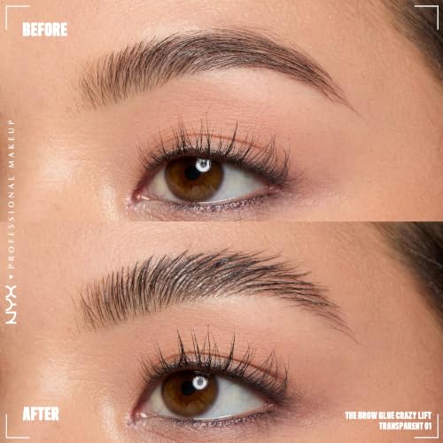 NYX Brow Glue Crazy Lift - Clear Eyebrow Gel with 16HR Hold