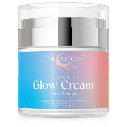 Moontide Beauty Lunar Glow Brightening Face and Neck Moisturizer, 1.9 Oz