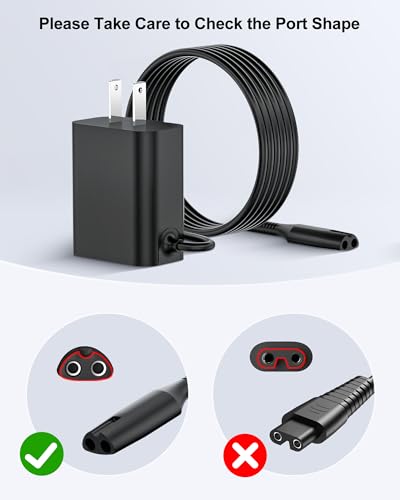 vhbw 4.5V Power Charger Cord for BaBylissPRO FXFS2 Double Foil Shaver - 5.9ft