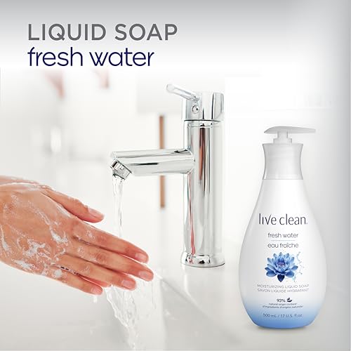 Live Clean Fresh Water Hydrating Liquid Hand Soap 17 Oz – Organic & Vegan