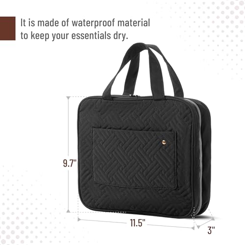 Travel Toiletry Bag with Hanging Hook - Water-Resistant Men's & Women's Organizer