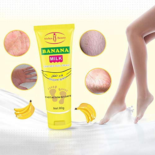 AICHUN BEAUTY Banana Milk Foot Cream - 80g Moisturizer for Cracked Heels