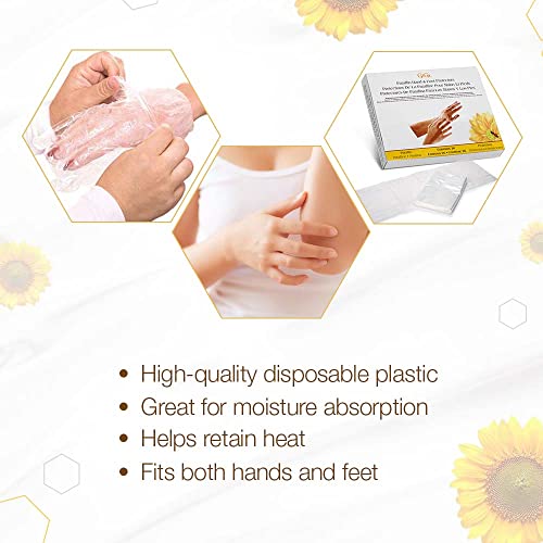 GIGI Paraffin Wax Liners for Hands & Feet - Disposable Protectors, Clear, 26 Count, Hand & Foot Treatment