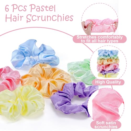 Meanplan 12 Pcs Mini Hair Brush Set with Mirror & Scrunchies - Popular