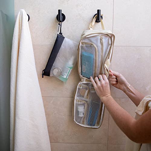 Gravel TSA Approved Clear Travel Toiletry Bag - Quart Size, Black & Clear