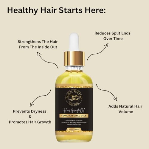 Black Widow Rosemary Mint Scalp & Hair Oil - 2 oz Nourishing Treatment