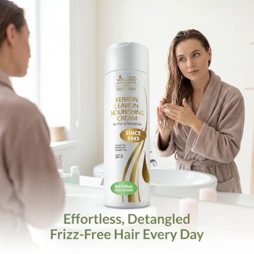 VITAMINS Hair Cosmetics Keratin Leave-In Conditioner, 8.5 Fl Oz