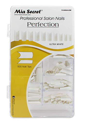 Mia Secret 500 Perfection Nail Tips Ultra White – Professional Nail System