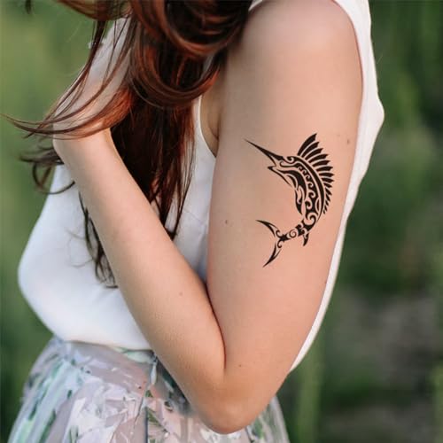 Ocean Tribal Temporary Tattoos - 12 Waterproof Sheets