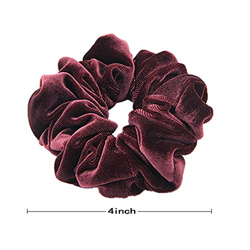 J-MEE 20 Pcs Velvet Hair Scrunchies - Soft Elastic Ties for Women