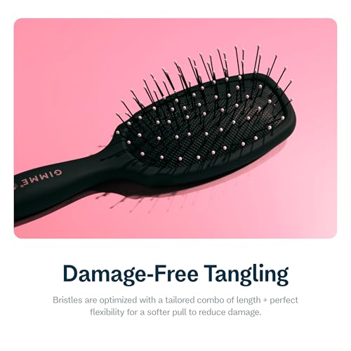 GIMME Mini Travel Detangler Brush for Fine Hair - Anti-Static & Flexible Bristles