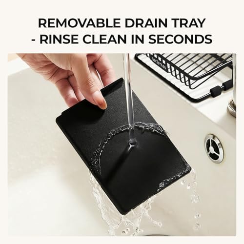 Self-Draining Carbon Steel Soap Dish for Bathroom & Kitchen