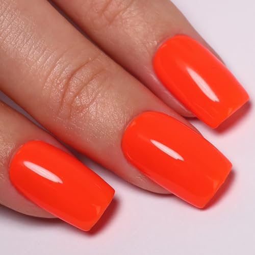 Imtiti Neon Orange Gel Polish - Long Lasting, High Gloss 10ml
