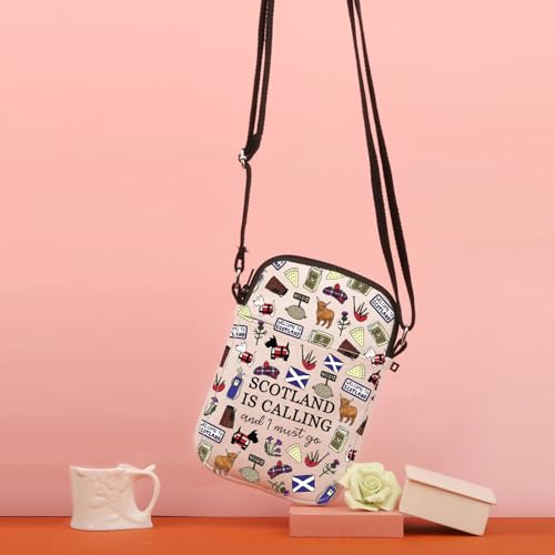 Edinburgh Scotland Canvas Makeup Bag - Durable Zipper Travel Pouch