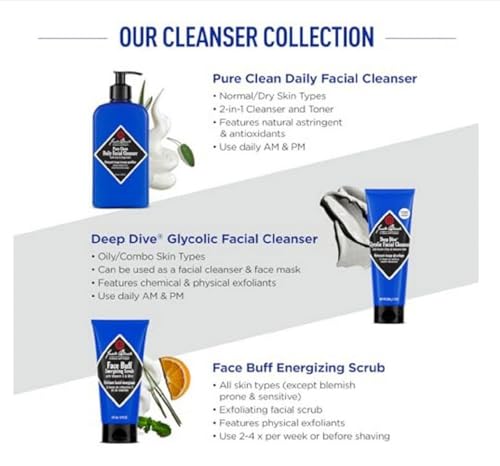 Jack Black Pure Clean Daily Facial Cleanser 3 Fl Oz - Hydrating & Sulfate-Free Face Wash for All Skin Types