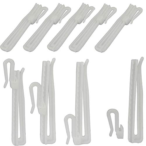 30 Pcs Adjustable Curtain Hooks for Drapes & Shower Curtains