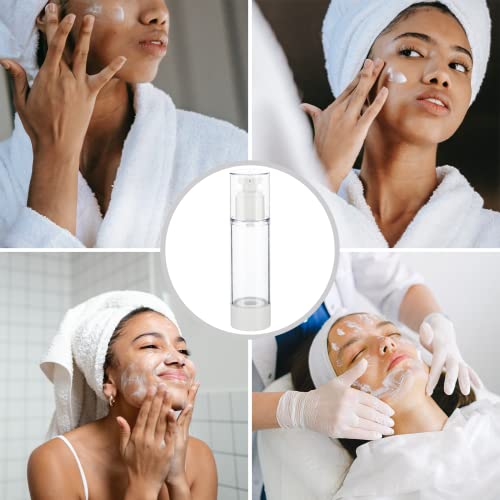 15ml Airless Pump Bottles - Travel Lotion Dispenser (3 Pack)