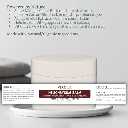 VeraNua Helichrysum & Arnica Balm – Organic Moisturizing Body Butter