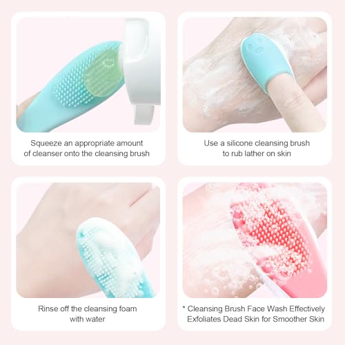8-Piece Silicone Face Scrubber Set for Deep Cleansing & Exfoliation
