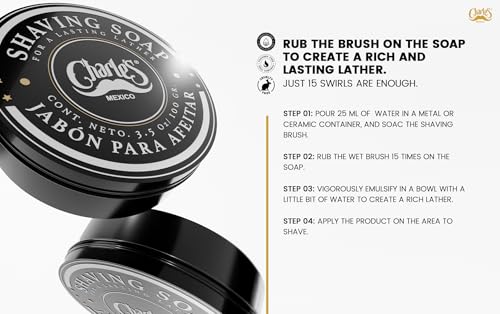 Charles Premium Shaving Soap with Bergamot & Menthol - 3.5 Oz