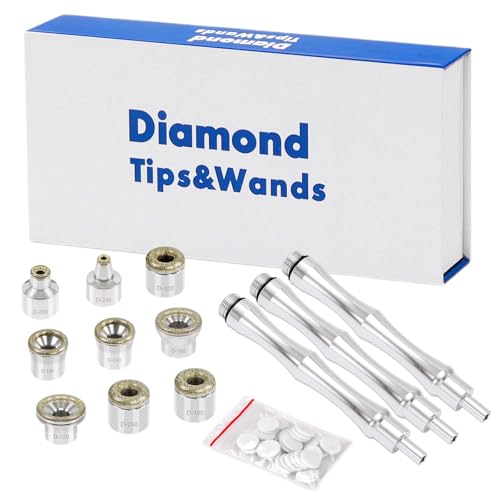 Diamond Dermabrasion Replacement Kit: 9 Tips, 3 Wands & 20 Filter Pads