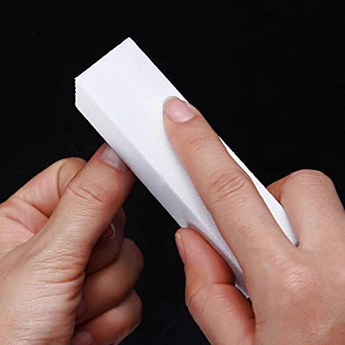 10 PCS White Nail Buffer Blocks - 4-Sided Nail Files for Acrylic Nails