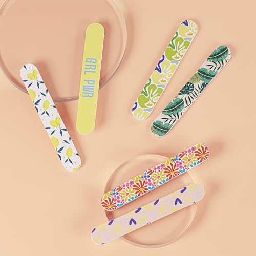 ZMOI Dual-Sided Nail Files - Medium 150/180 Grit for Natural & Acrylic Nails (Pack of 6)