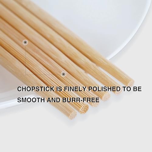 Reusable Bamboo Chopsticks - 50 Pairs, Eco-Friendly & Individually Wrapped