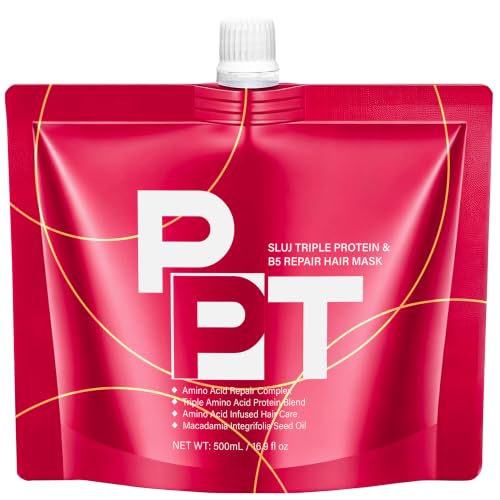 SLUJ Keratin Hair Mask - Deep Nourishing Repair for Damaged & Curly Hair, 16.9oz