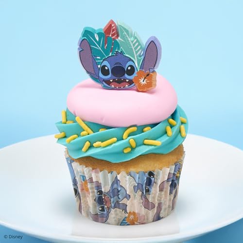 Disney Stitch Cupcake Liners - 48 Greaseproof Baking Cups, 1.8"
