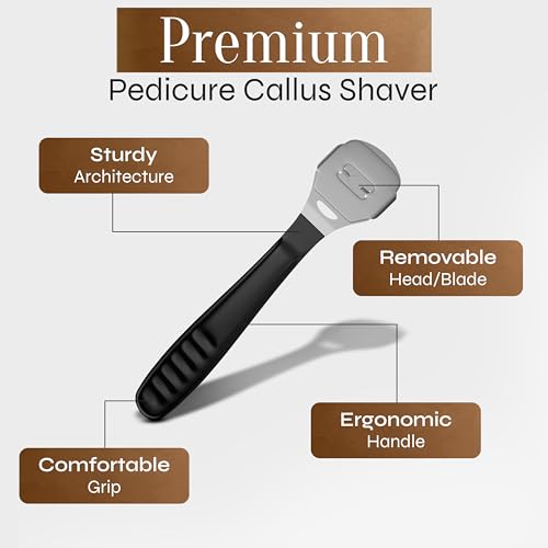 FACON Professional Callus Shaver with 50 Blades for Feet & Hands