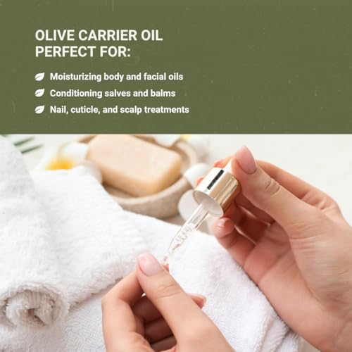 Nature Package 100% Pure Cold Pressed Olive Oil - 16 Fl Oz for Hair, Skin, and Essential Oils