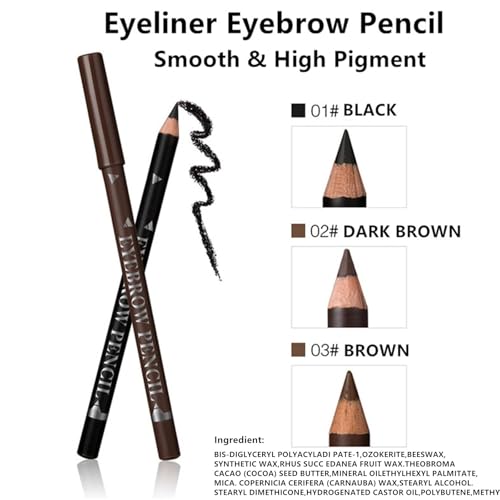 Go Ho 6 PCS Eyebrow Pencil Set - Waterproof & Long-lasting Gel