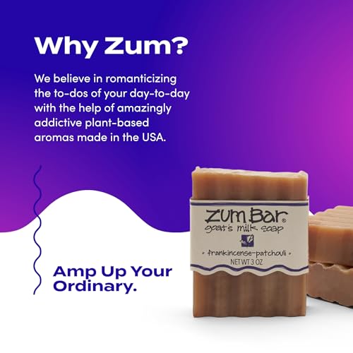 Zum Goat Milk Soap Bar Pack of 3 - Patchouli & Citrus Natural Skin Care