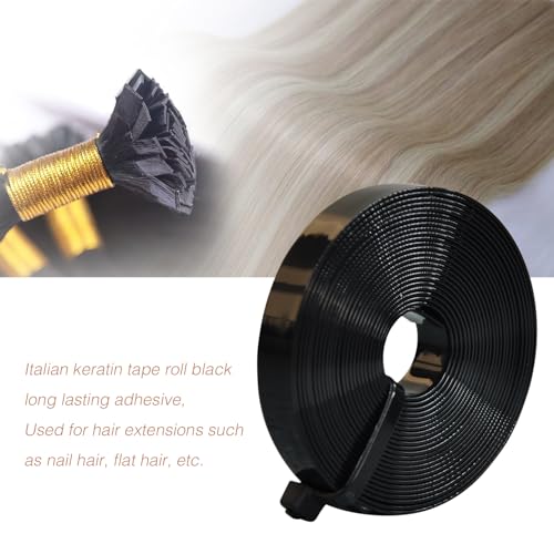 Coloryoung Black Keratin Glue for Hair Extensions 3m Roll - Professional Hot Melt Bonding
