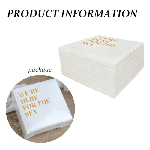 Funny Gender Reveal Cocktail Napkins - 50-Pack Disposable Party Napkins