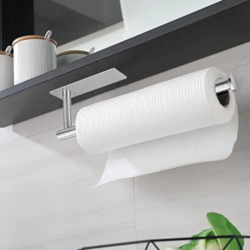 Eolax Under Cabinet Paper Towel Holder - Stainless Steel, Wall Mount