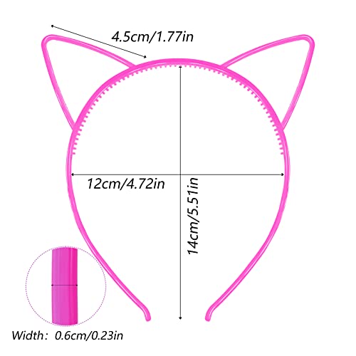 ZIRICHER 12 Cat Ear Headbands - Glow in the Dark Hair Accessories