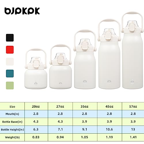 BJPKPK 20oz Insulated Stainless Steel Water Bottle with Straw Lid - Leakproof & BPA-Free for Gym & Outdoor