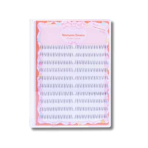 Ninetynine Dreams 120 Pcs Twilight Lower Lashes - Individual Bottom Lash Clusters, 6-7mm, C Curl, Thin Transparent Band - Pack of 120